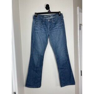 Vintage American Eagle Women’s Blue Denim Jeans Size 10 Mid Rise Bootcut Stretch
